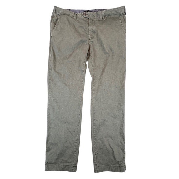 Ted Baker London Other - Ted Baker London Sladrid Khaki Mens 38R Green Textured Chino Slim Fit Pants